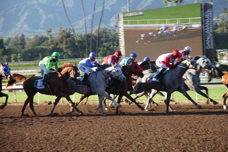 Racing day at Santa Anita Park